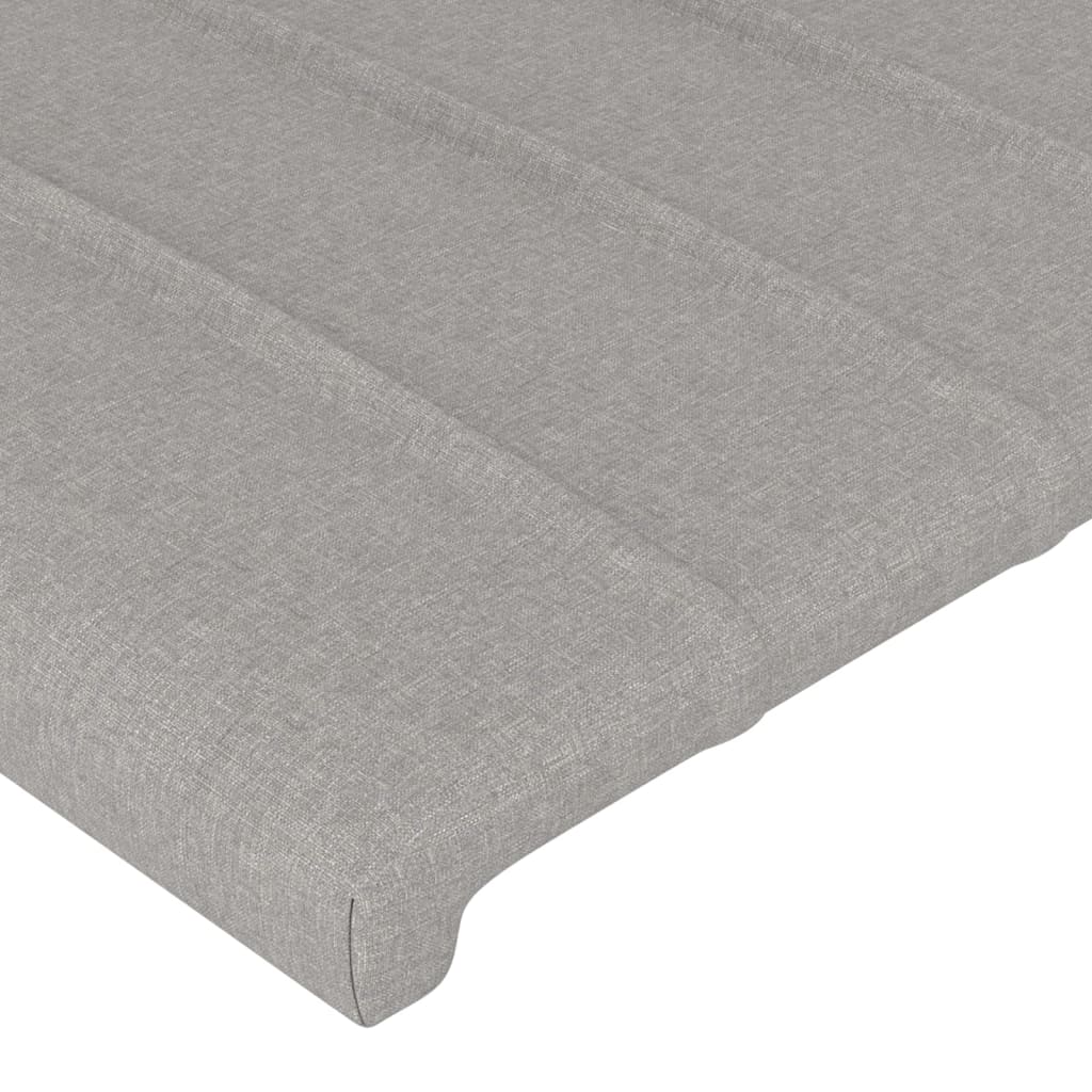 Hoofdbord met randen 93x23x118/128 cm stof lichtgrijs Hoofdborden en voetborden | Creëer jouw Trendy Thuis | Gratis bezorgd & Retour | Trendy.nl