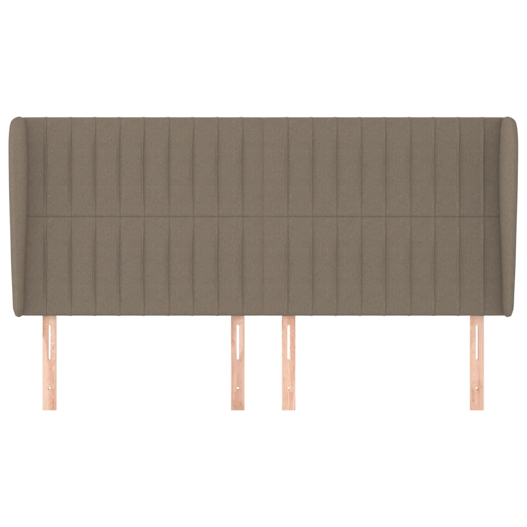 Hoofdbord met randen 183x23x118/128 cm stof taupe Hoofdborden en voetborden | Creëer jouw Trendy Thuis | Gratis bezorgd & Retour | Trendy.nl