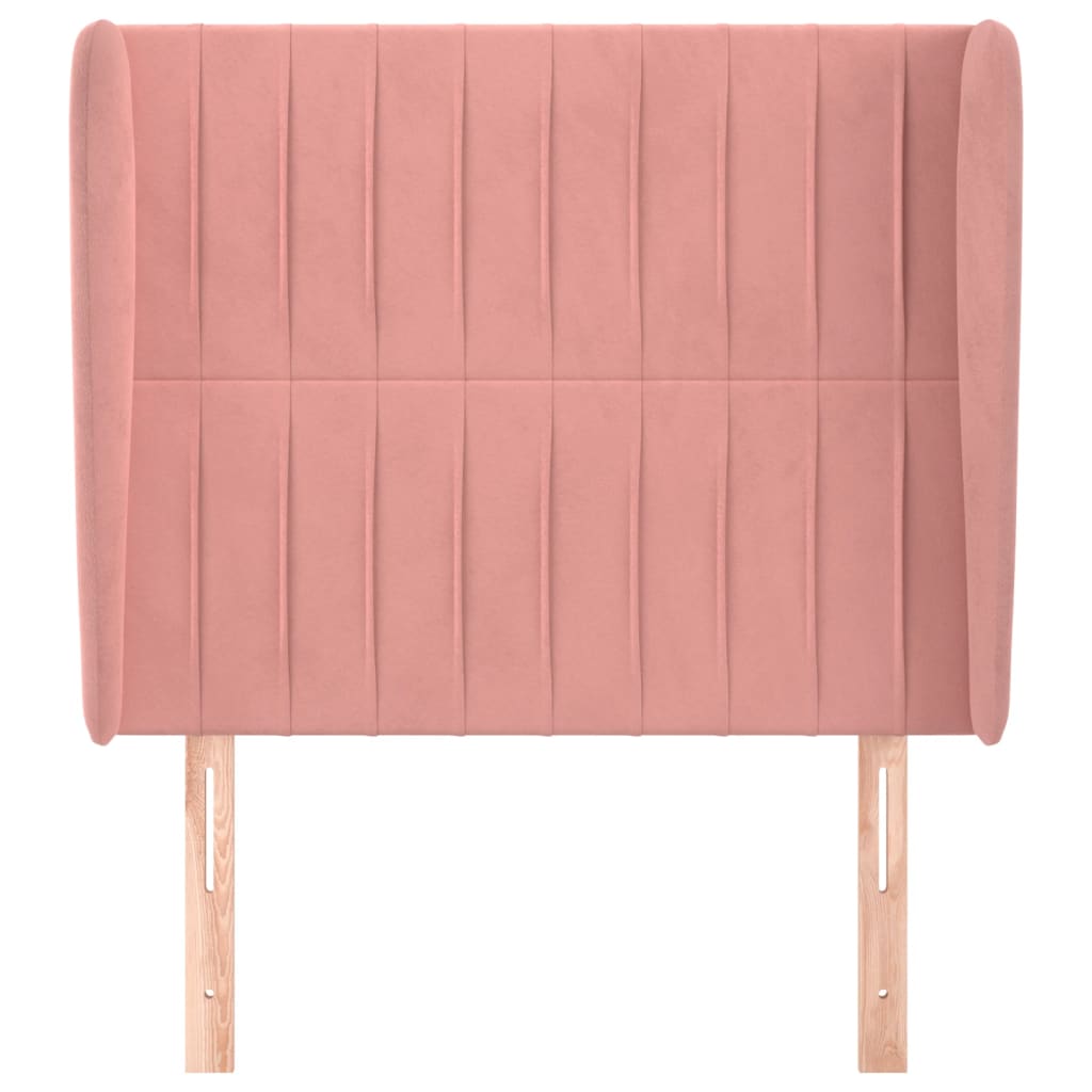 Hoofdbord met randen 93x23x118/128 cm fluweel roze Hoofdborden en voetborden | Creëer jouw Trendy Thuis | Gratis bezorgd & Retour | Trendy.nl