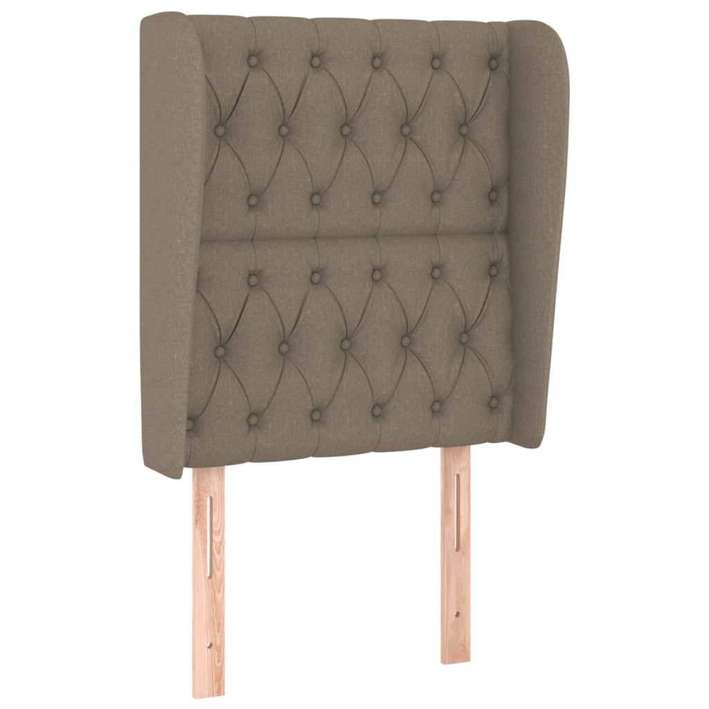 Hoofdbord met randen 83x23x118/128 cm stof taupe Hoofdborden en voetborden | Creëer jouw Trendy Thuis | Gratis bezorgd & Retour | Trendy.nl