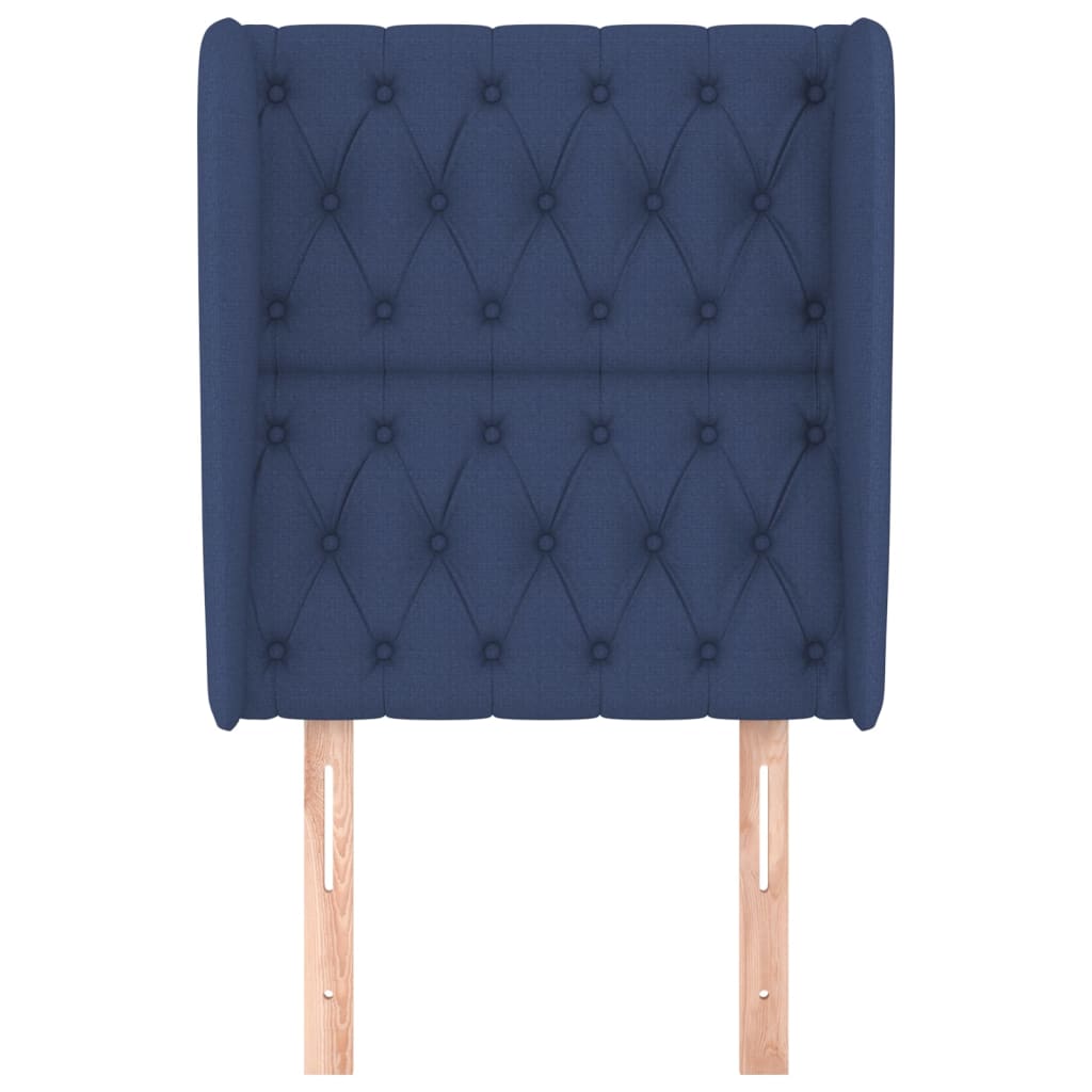 Hoofdbord met randen 83x23x118/128 cm stof blauw Hoofdborden en voetborden | Creëer jouw Trendy Thuis | Gratis bezorgd & Retour | Trendy.nl