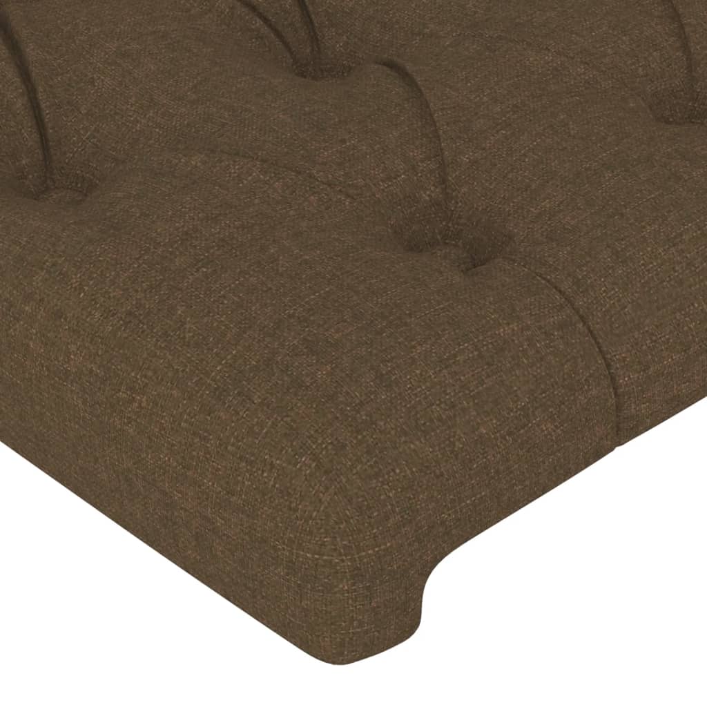 Hoofdbord met randen 93x23x118/128 cm stof donkerbruin Hoofdborden en voetborden | Creëer jouw Trendy Thuis | Gratis bezorgd & Retour | Trendy.nl