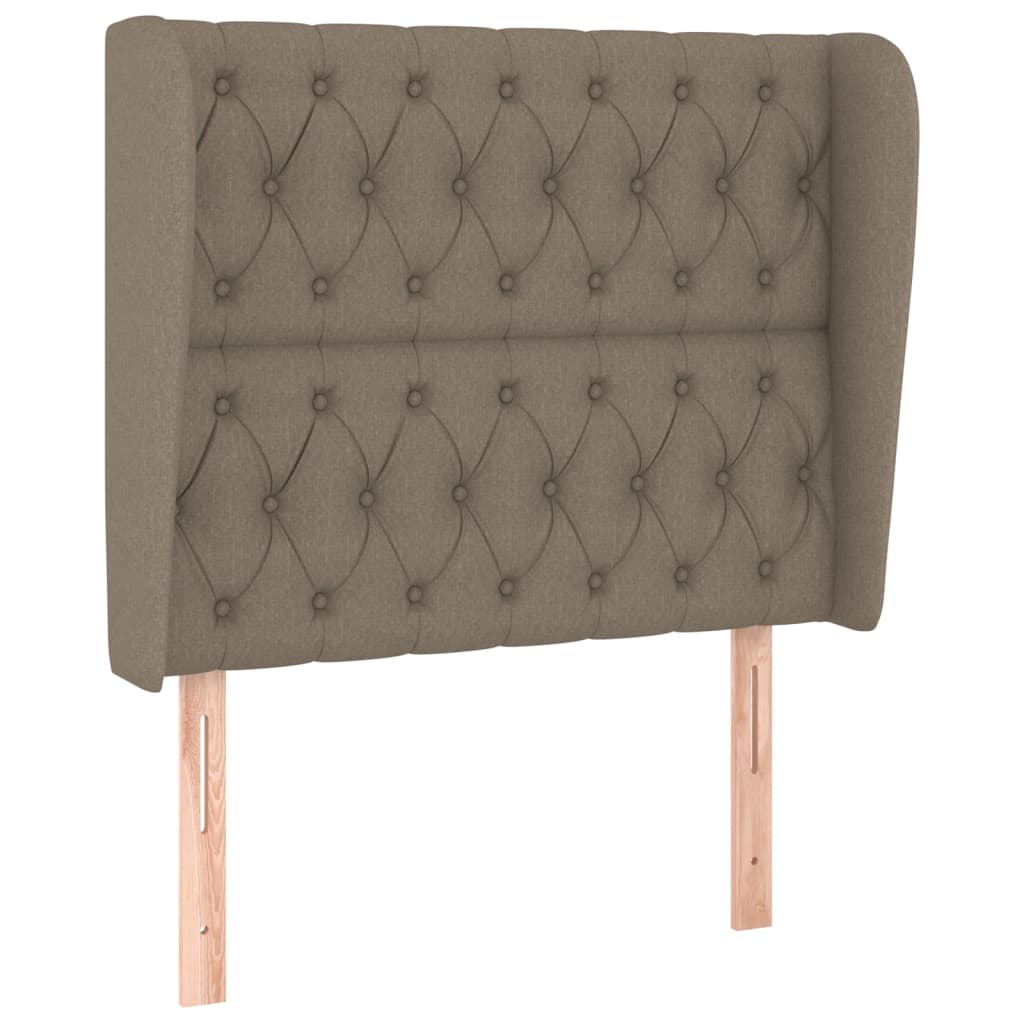 Hoofdbord met randen 93x23x118/128 cm stof taupe Hoofdborden en voetborden | Creëer jouw Trendy Thuis | Gratis bezorgd & Retour | Trendy.nl