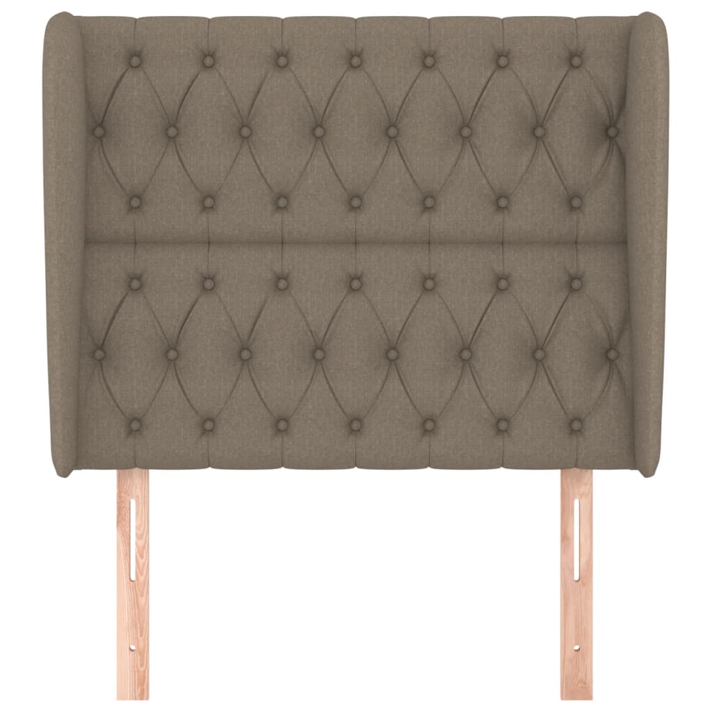 Hoofdbord met randen 93x23x118/128 cm stof taupe Hoofdborden en voetborden | Creëer jouw Trendy Thuis | Gratis bezorgd & Retour | Trendy.nl