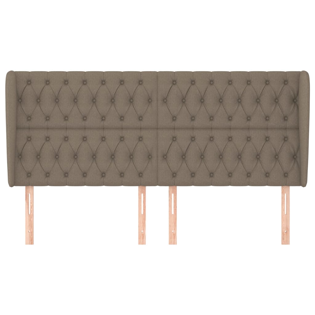 Hoofdbord met randen 183x23x118/128 cm stof taupe Hoofdborden en voetborden | Creëer jouw Trendy Thuis | Gratis bezorgd & Retour | Trendy.nl