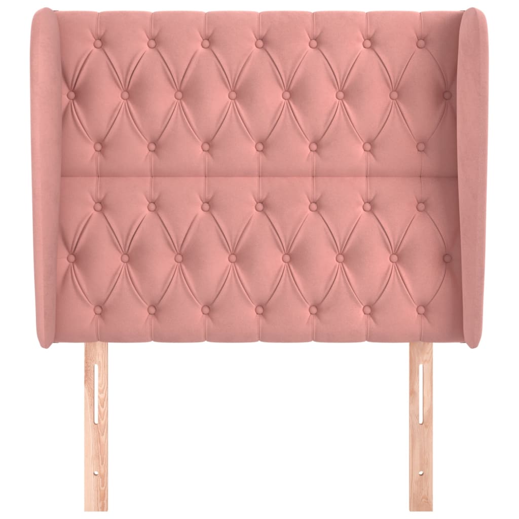 Hoofdbord met randen 103x23x118/128 cm fluweel roze Hoofdborden en voetborden | Creëer jouw Trendy Thuis | Gratis bezorgd & Retour | Trendy.nl