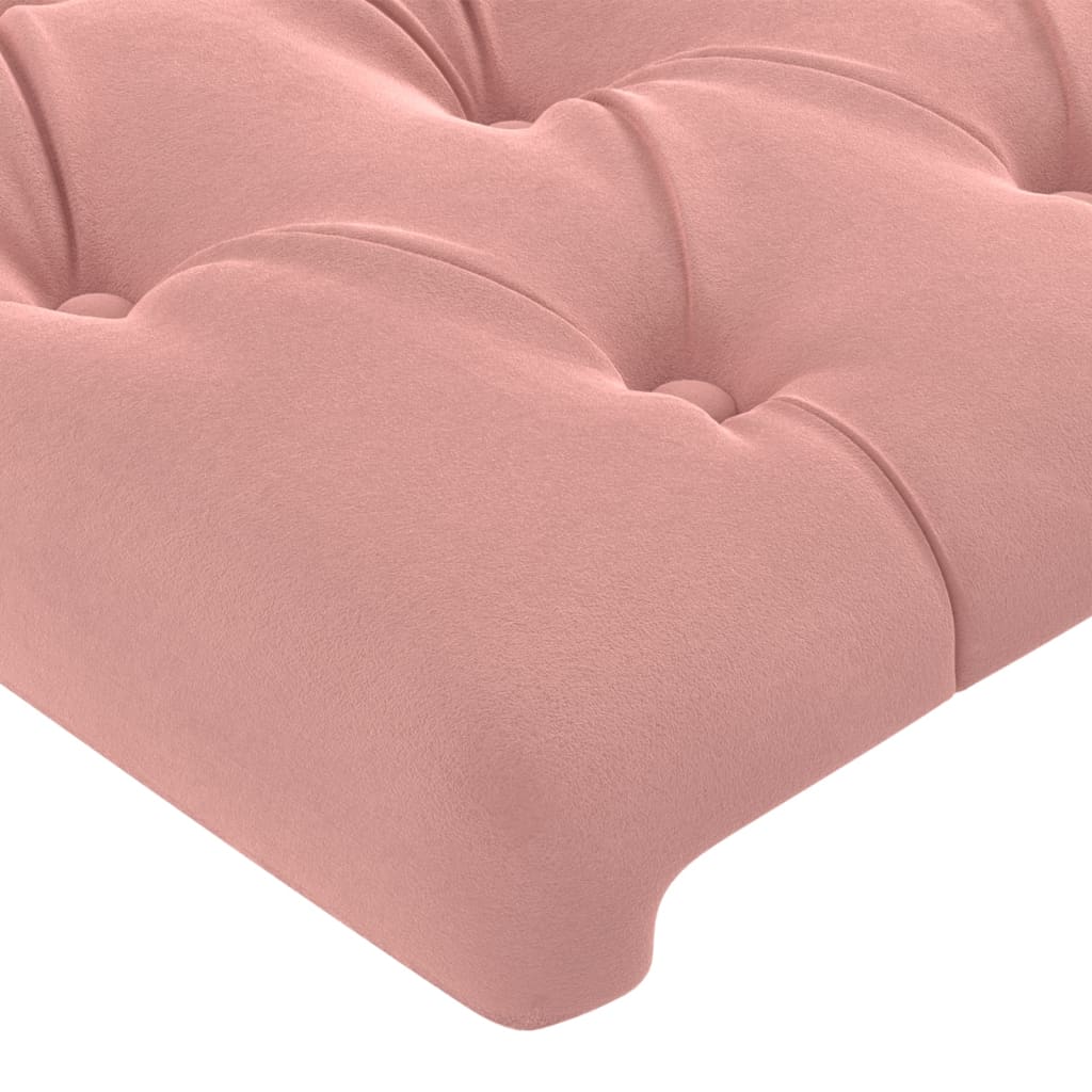 Hoofdbord met randen 103x23x118/128 cm fluweel roze Hoofdborden en voetborden | Creëer jouw Trendy Thuis | Gratis bezorgd & Retour | Trendy.nl