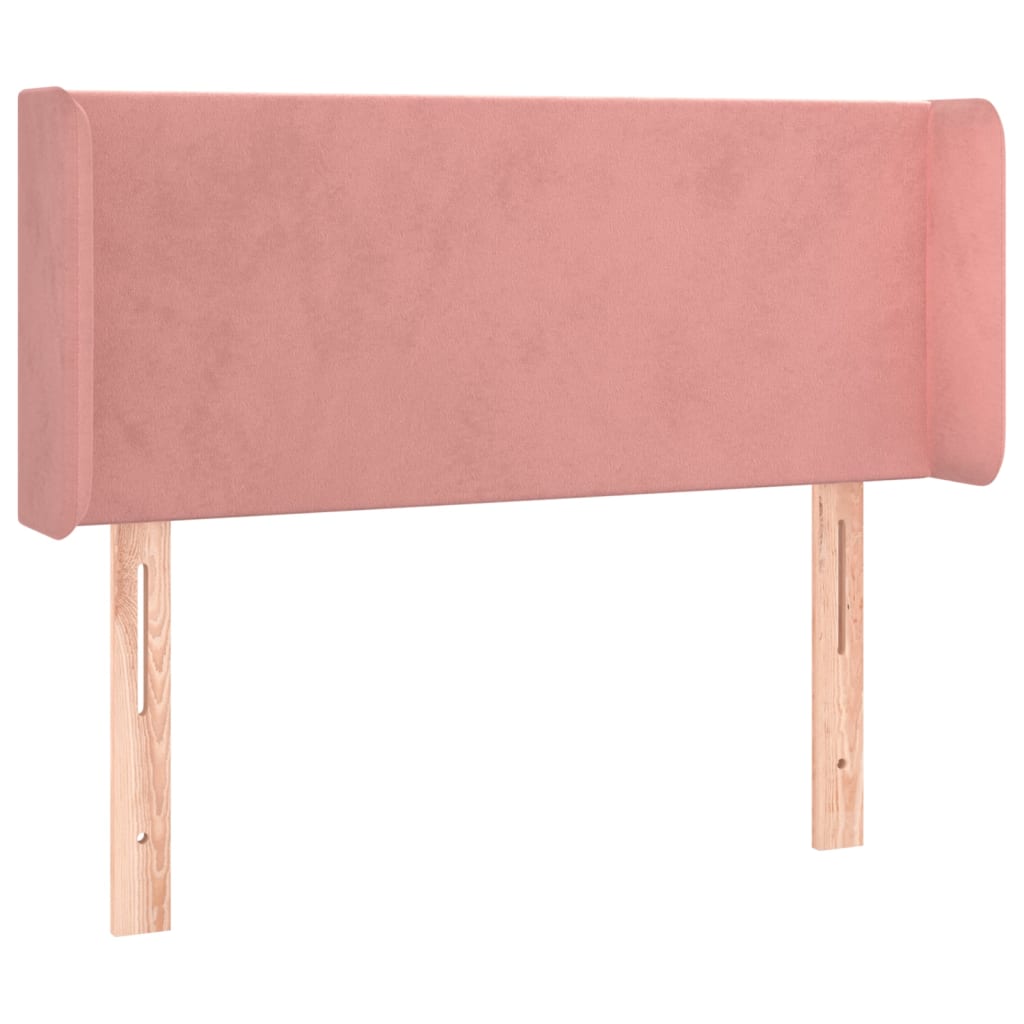 Hoofdbord met randen 83x16x78/88 cm fluweel roze Hoofdborden en voetborden | Creëer jouw Trendy Thuis | Gratis bezorgd & Retour | Trendy.nl