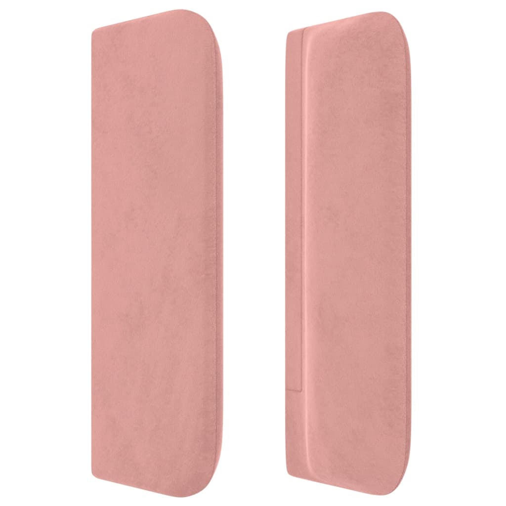 Hoofdbord met randen 83x16x78/88 cm fluweel roze Hoofdborden en voetborden | Creëer jouw Trendy Thuis | Gratis bezorgd & Retour | Trendy.nl