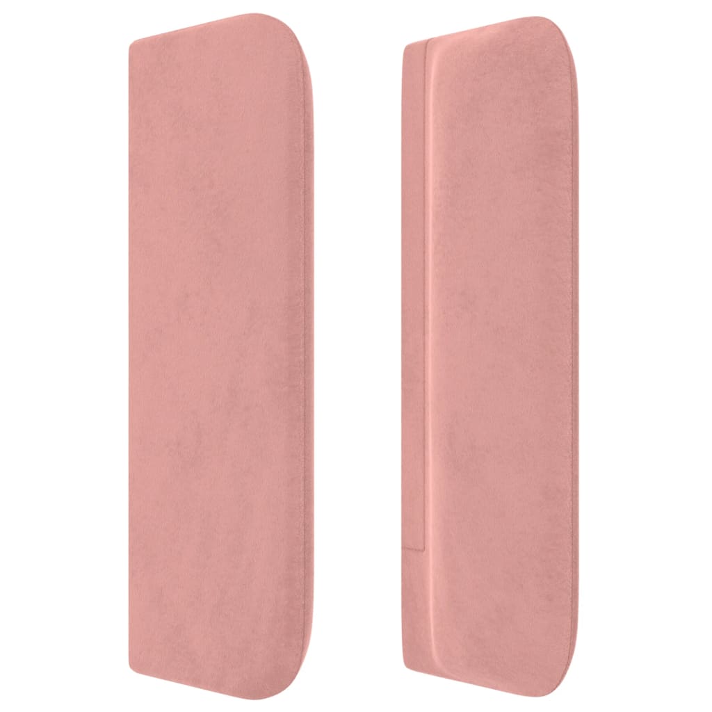 Hoofdbord met randen 93x16x78/88 cm fluweel roze Hoofdborden en voetborden | Creëer jouw Trendy Thuis | Gratis bezorgd & Retour | Trendy.nl