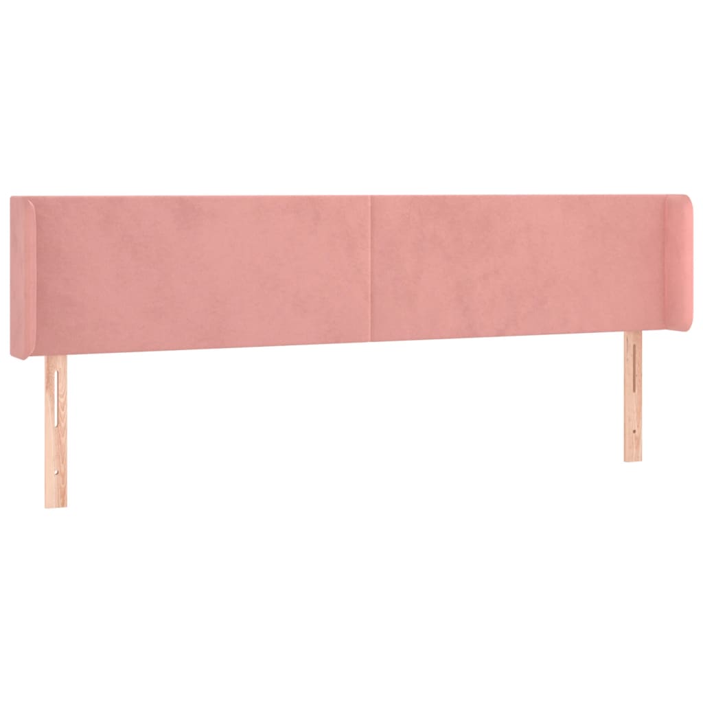 Hoofdbord met randen 183x16x78/88 cm fluweel roze Hoofdborden en voetborden | Creëer jouw Trendy Thuis | Gratis bezorgd & Retour | Trendy.nl