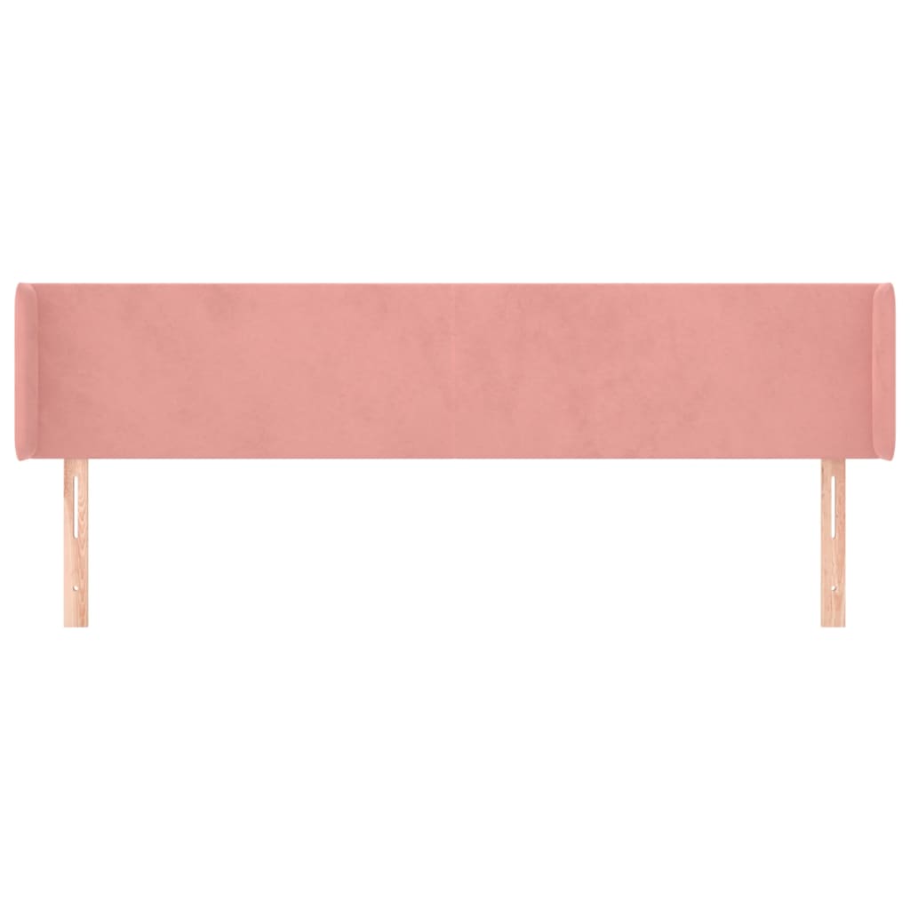 Hoofdbord met randen 183x16x78/88 cm fluweel roze Hoofdborden en voetborden | Creëer jouw Trendy Thuis | Gratis bezorgd & Retour | Trendy.nl