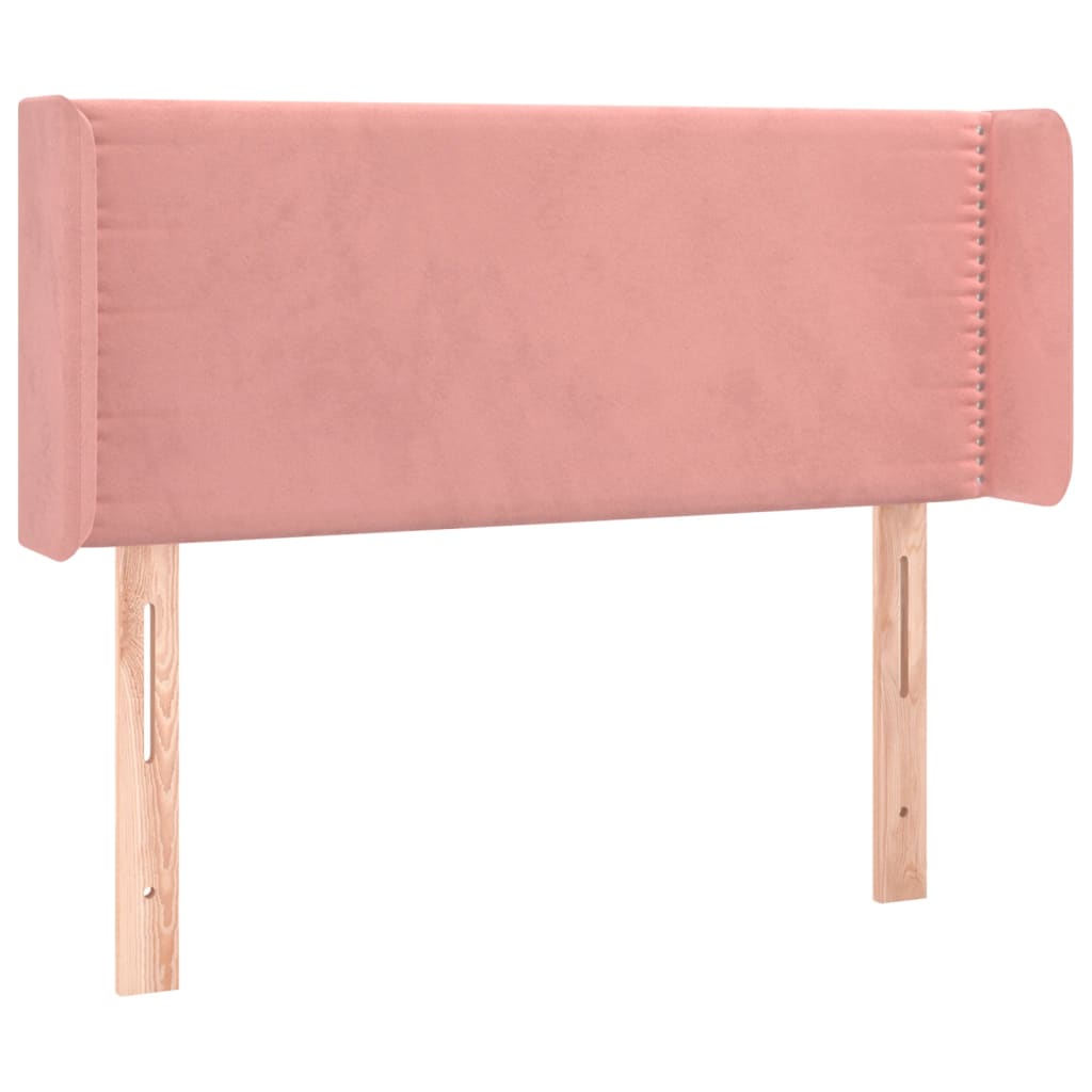 Hoofdbord met randen 103x16x78/88 cm fluweel roze Hoofdborden en voetborden | Creëer jouw Trendy Thuis | Gratis bezorgd & Retour | Trendy.nl