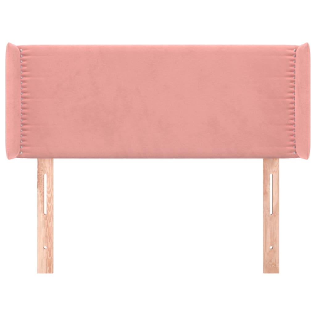 Hoofdbord met randen 103x16x78/88 cm fluweel roze Hoofdborden en voetborden | Creëer jouw Trendy Thuis | Gratis bezorgd & Retour | Trendy.nl