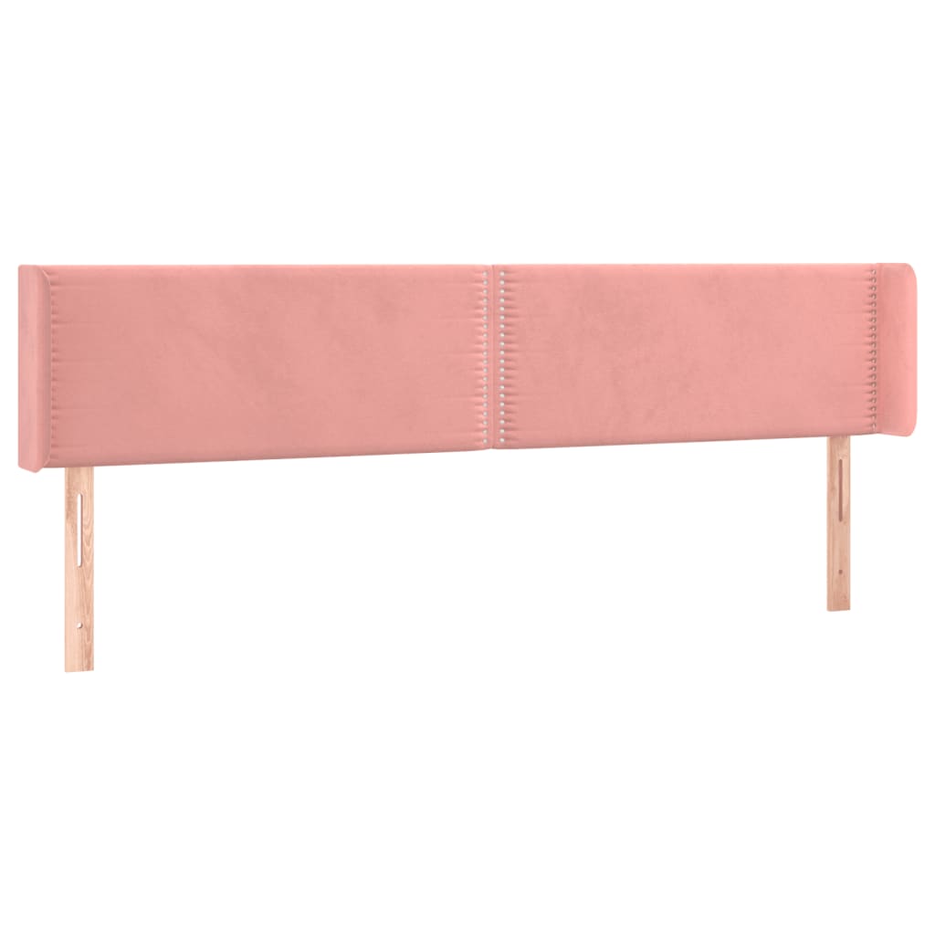 Hoofdbord met randen 183x16x78/88 cm fluweel roze Hoofdborden en voetborden | Creëer jouw Trendy Thuis | Gratis bezorgd & Retour | Trendy.nl