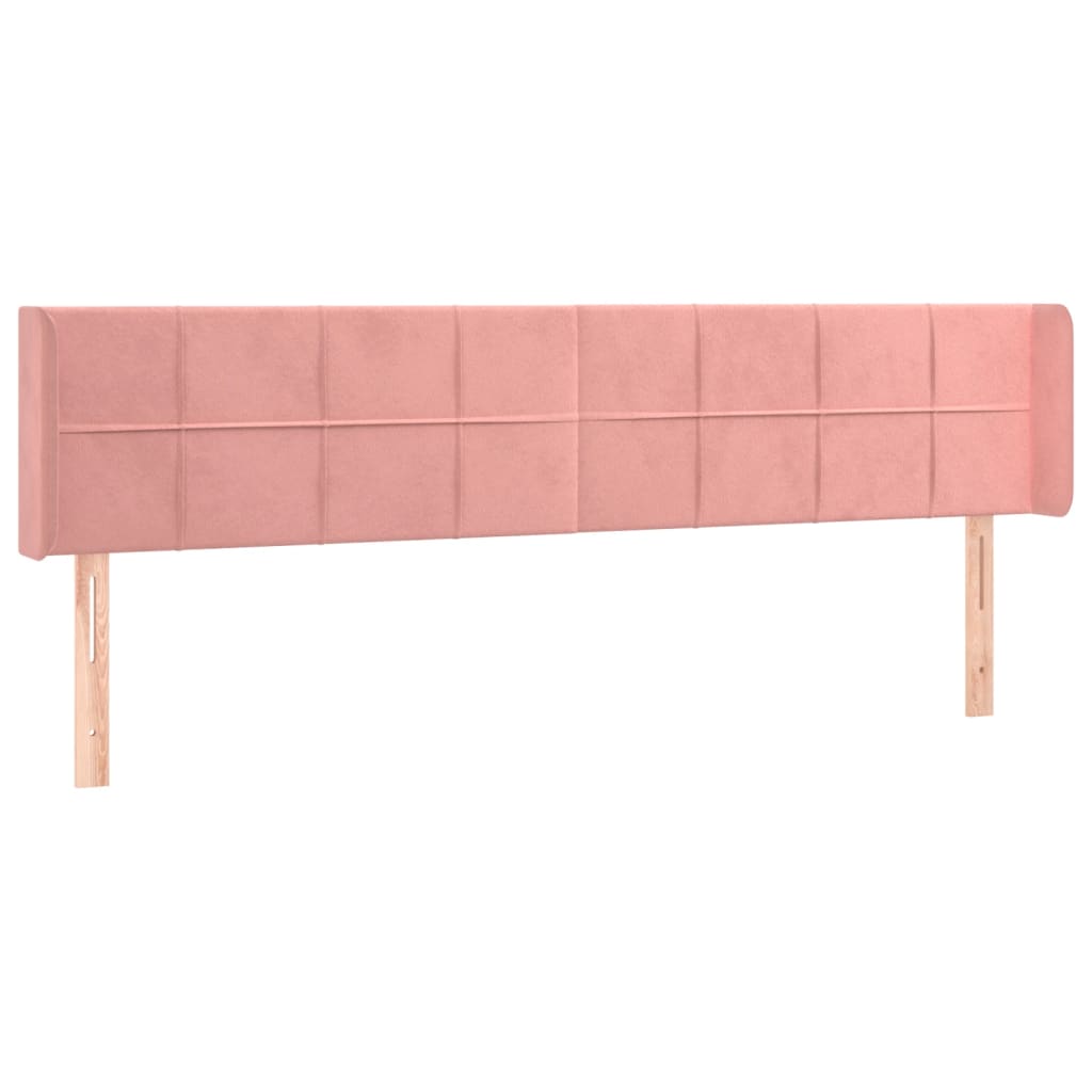 Hoofdbord met randen 183x16x78/88 cm fluweel roze Hoofdborden en voetborden | Creëer jouw Trendy Thuis | Gratis bezorgd & Retour | Trendy.nl