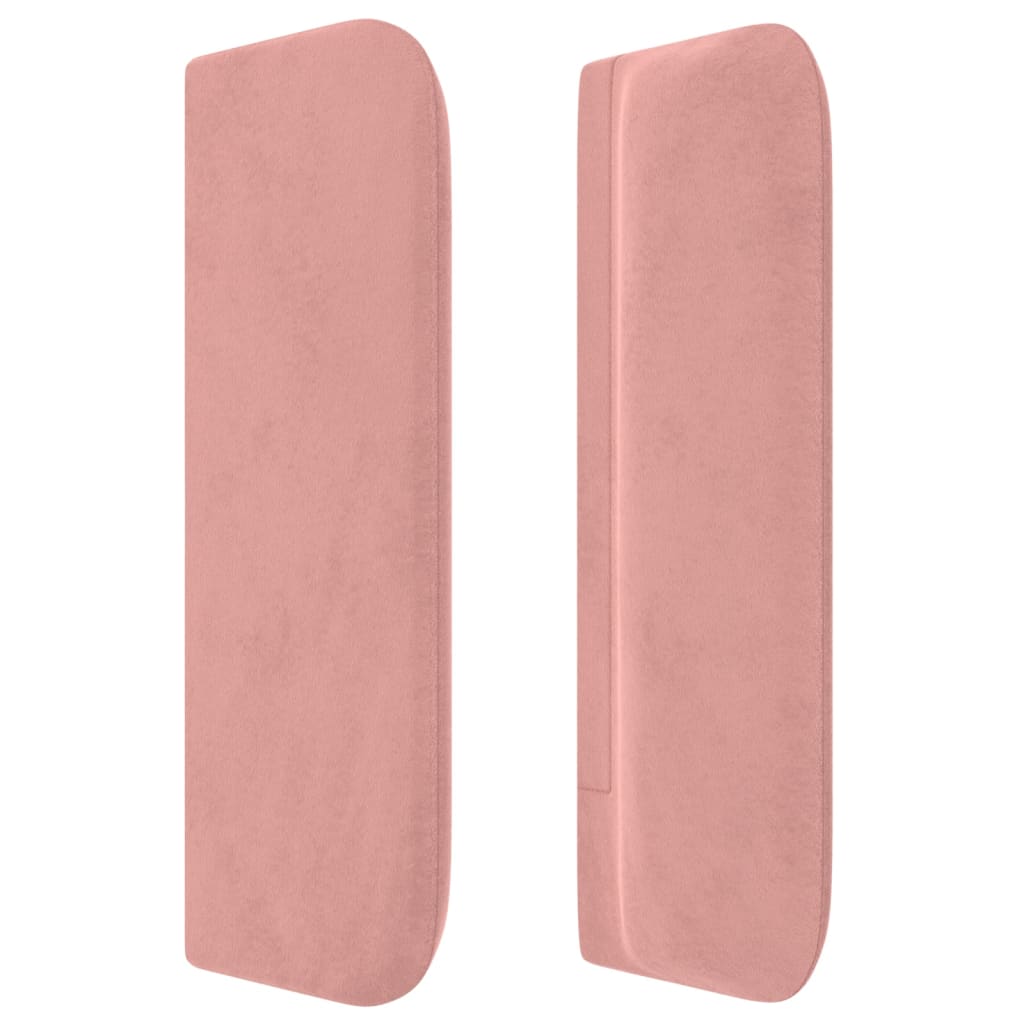 Hoofdbord met randen 183x16x78/88 cm fluweel roze Hoofdborden en voetborden | Creëer jouw Trendy Thuis | Gratis bezorgd & Retour | Trendy.nl