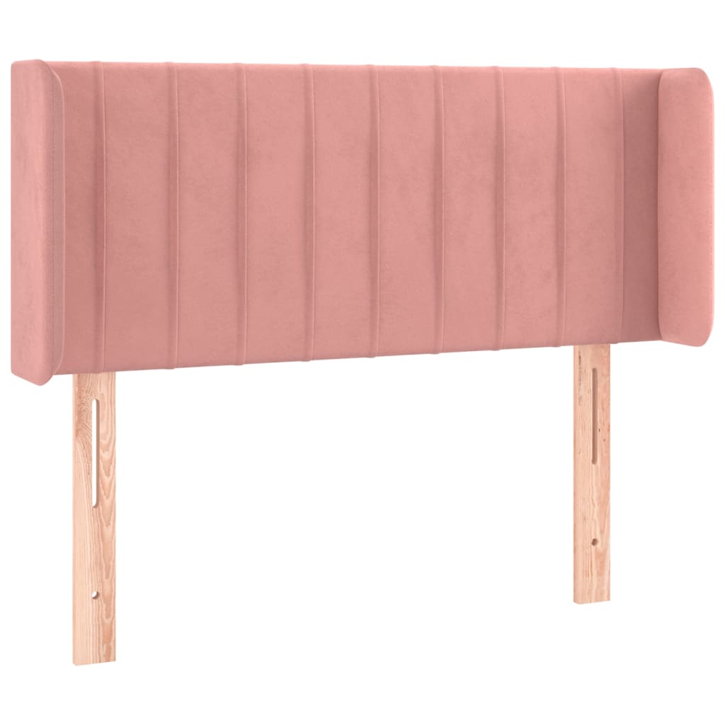 Hoofdbord met randen 83x16x78/88 cm fluweel roze Hoofdborden en voetborden | Creëer jouw Trendy Thuis | Gratis bezorgd & Retour | Trendy.nl