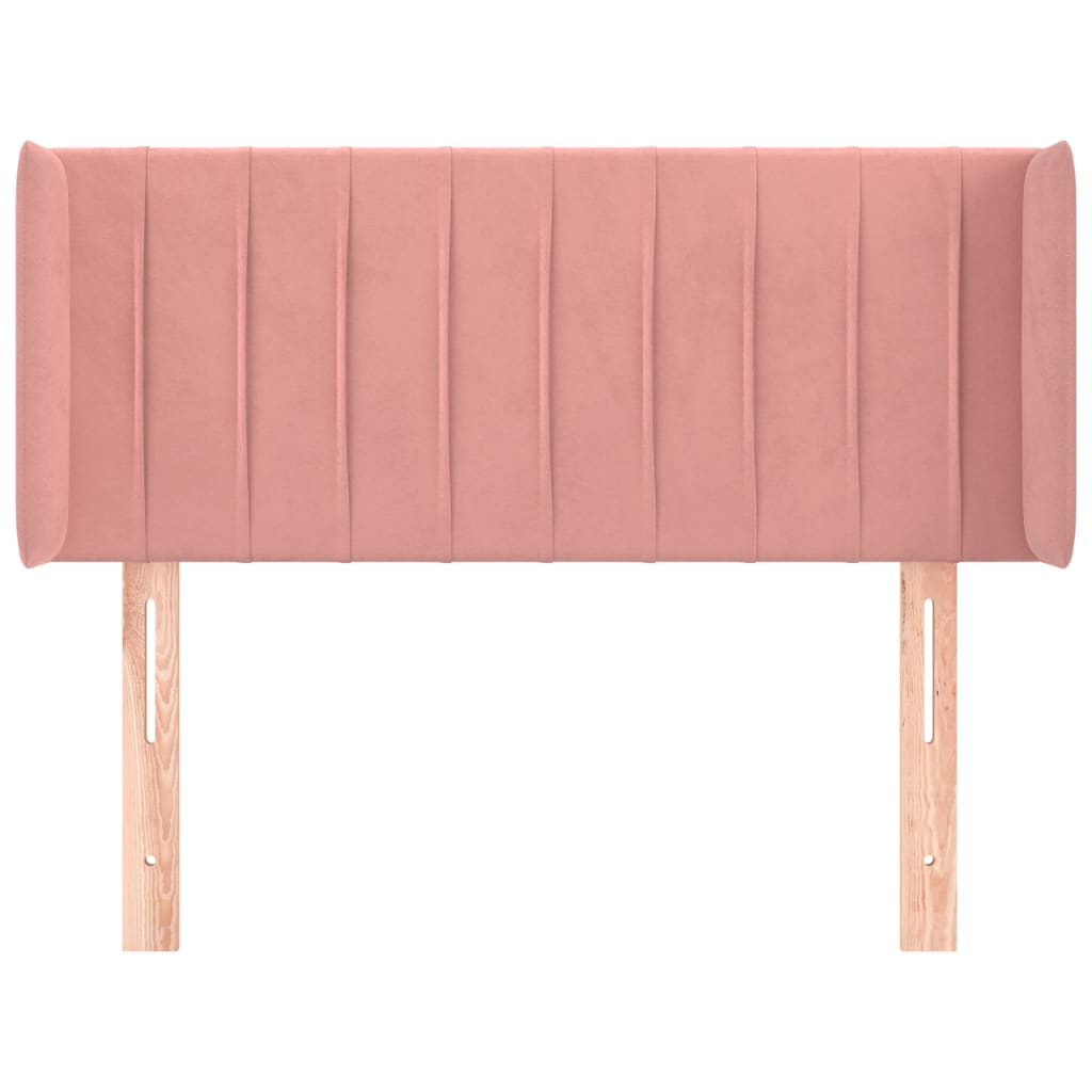 Hoofdbord met randen 83x16x78/88 cm fluweel roze Hoofdborden en voetborden | Creëer jouw Trendy Thuis | Gratis bezorgd & Retour | Trendy.nl