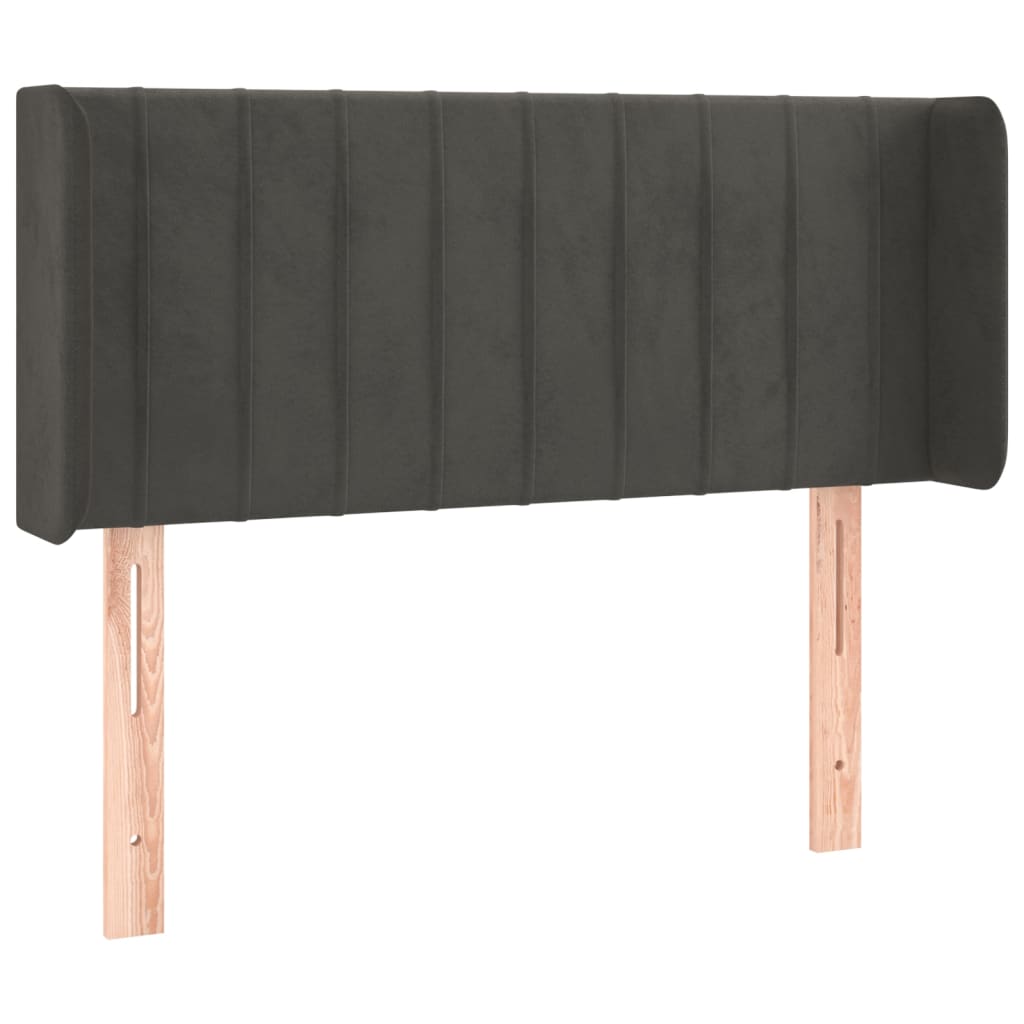 Hoofdbord met randen 93x16x78/88 cm fluweel donkergrijs Hoofdborden en voetborden | Creëer jouw Trendy Thuis | Gratis bezorgd & Retour | Trendy.nl