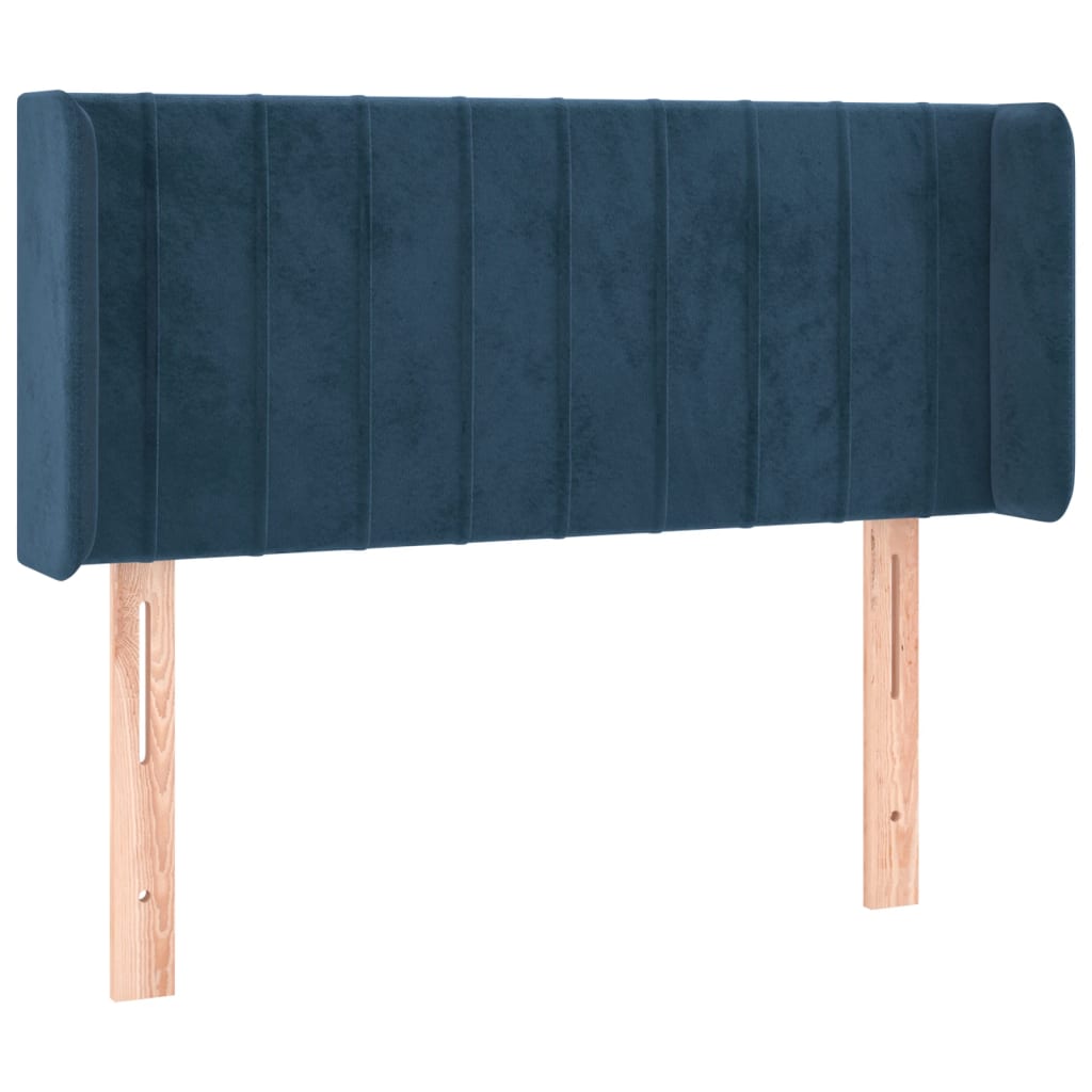 Hoofdbord met randen 103x16x78/88 cm fluweel donkerblauw Hoofdborden en voetborden | Creëer jouw Trendy Thuis | Gratis bezorgd & Retour | Trendy.nl