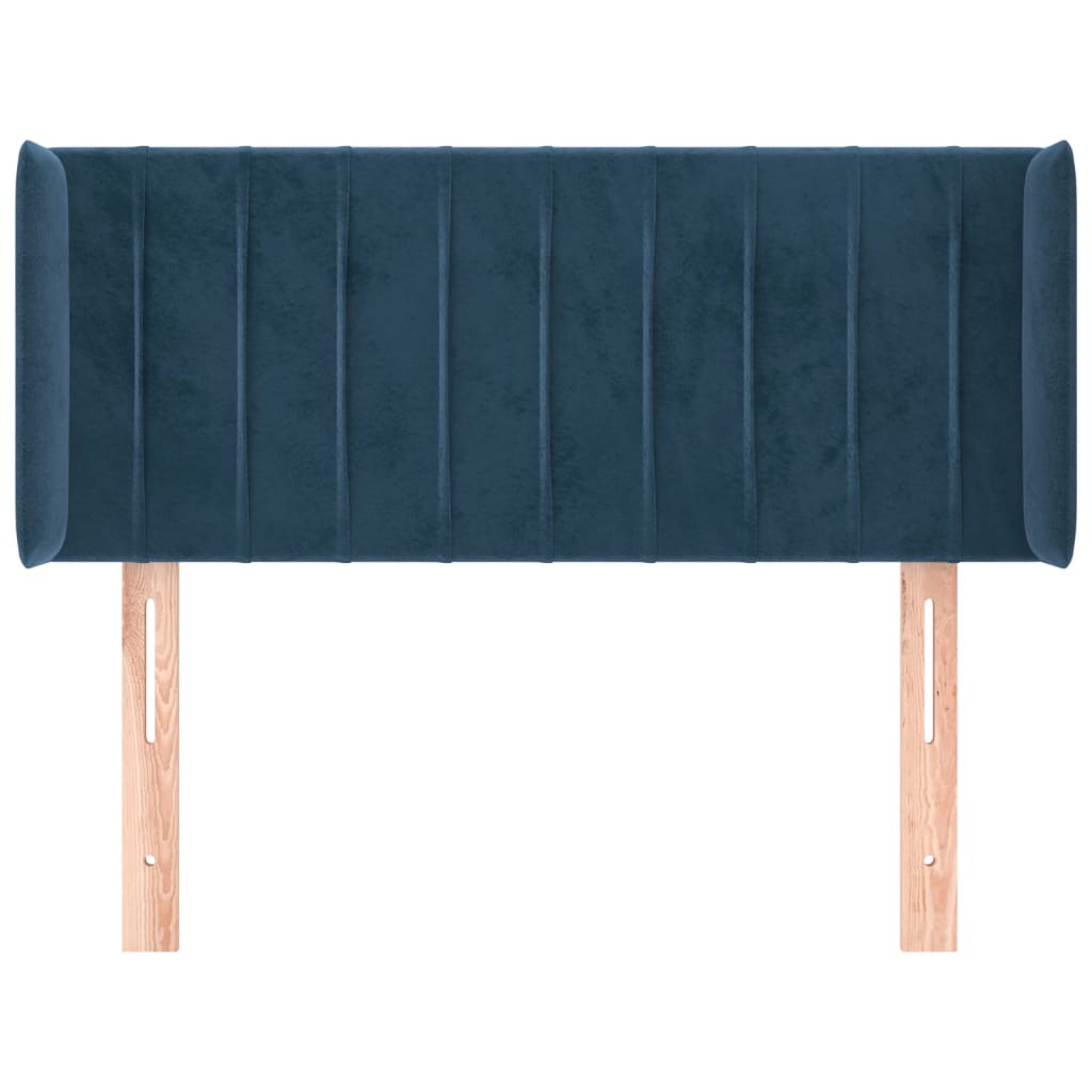 Hoofdbord met randen 103x16x78/88 cm fluweel donkerblauw Hoofdborden en voetborden | Creëer jouw Trendy Thuis | Gratis bezorgd & Retour | Trendy.nl