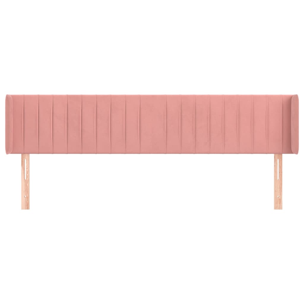 Hoofdbord met randen 183x16x78/88 cm fluweel roze Hoofdborden en voetborden | Creëer jouw Trendy Thuis | Gratis bezorgd & Retour | Trendy.nl