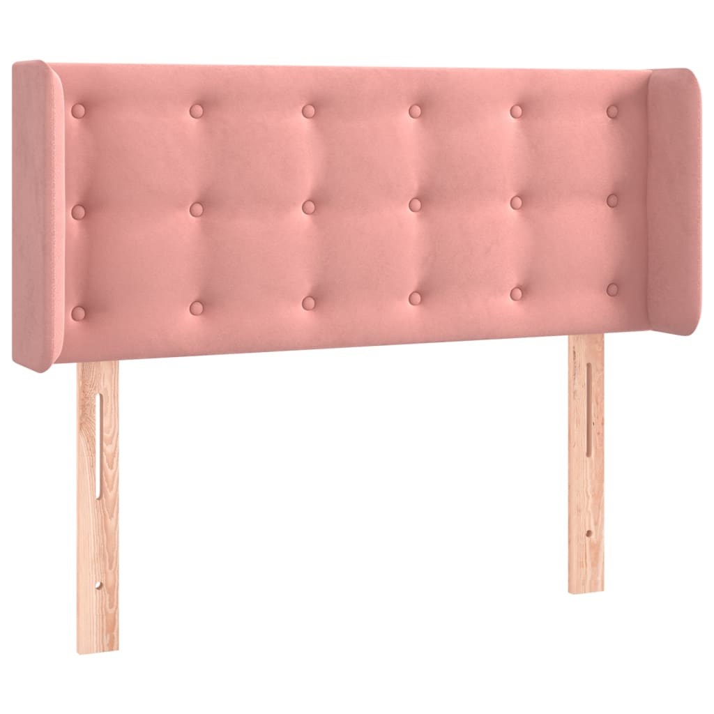 Hoofdbord met randen 93x16x78/88 cm fluweel roze Hoofdborden en voetborden | Creëer jouw Trendy Thuis | Gratis bezorgd & Retour | Trendy.nl