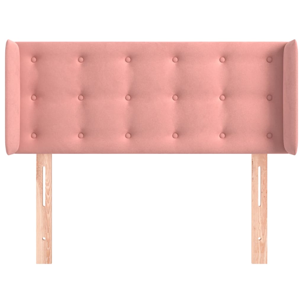 Hoofdbord met randen 93x16x78/88 cm fluweel roze Hoofdborden en voetborden | Creëer jouw Trendy Thuis | Gratis bezorgd & Retour | Trendy.nl