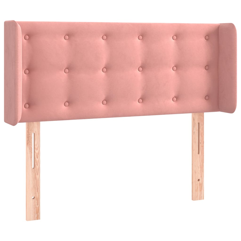 Hoofdbord met randen 103x16x78/88 cm fluweel roze Hoofdborden en voetborden | Creëer jouw Trendy Thuis | Gratis bezorgd & Retour | Trendy.nl