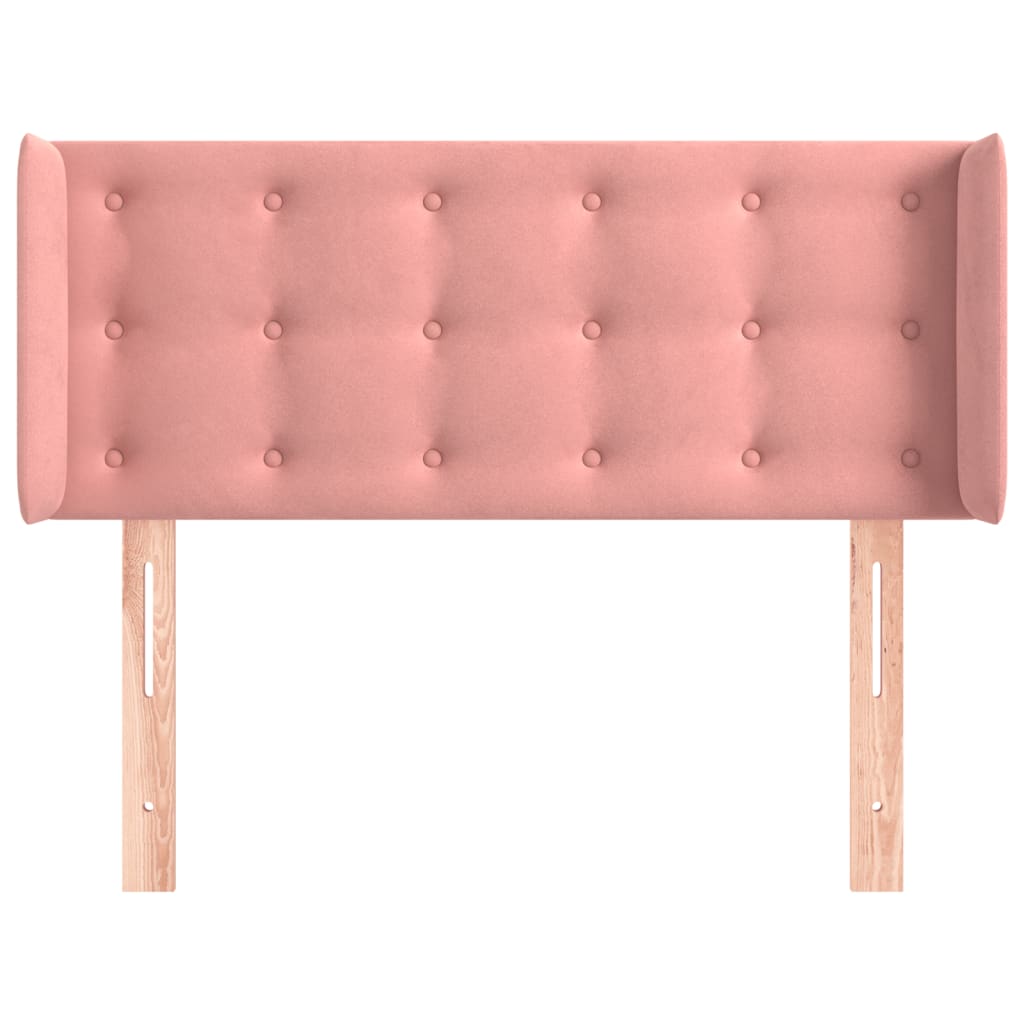 Hoofdbord met randen 103x16x78/88 cm fluweel roze Hoofdborden en voetborden | Creëer jouw Trendy Thuis | Gratis bezorgd & Retour | Trendy.nl