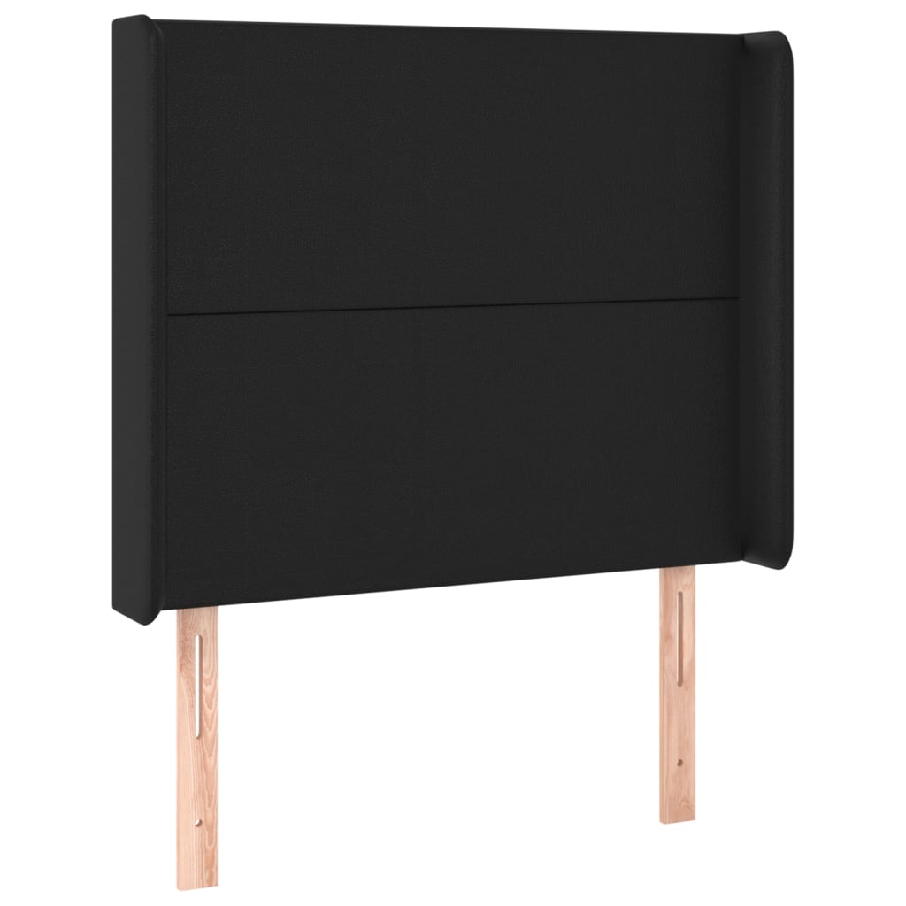 Hoofdbord met randen 83x16x118/128 cm kunstleer zwart Hoofdborden en voetborden | Creëer jouw Trendy Thuis | Gratis bezorgd & Retour | Trendy.nl