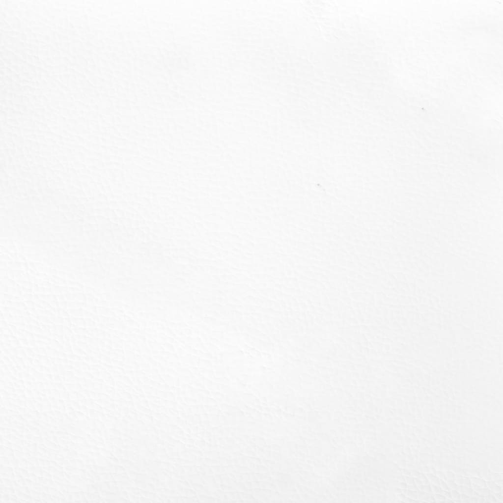 Hoofdbord met randen 83x16x118/128 cm kunstleer wit