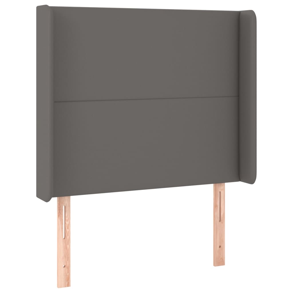 Hoofdbord met randen 83x16x118/128 cm kunstleer grijs Hoofdborden en voetborden | Creëer jouw Trendy Thuis | Gratis bezorgd & Retour | Trendy.nl