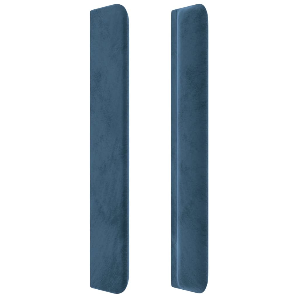 Hoofdbord met randen 163x16x118/128 cm fluweel donkerblauw Hoofdborden en voetborden | Creëer jouw Trendy Thuis | Gratis bezorgd & Retour | Trendy.nl