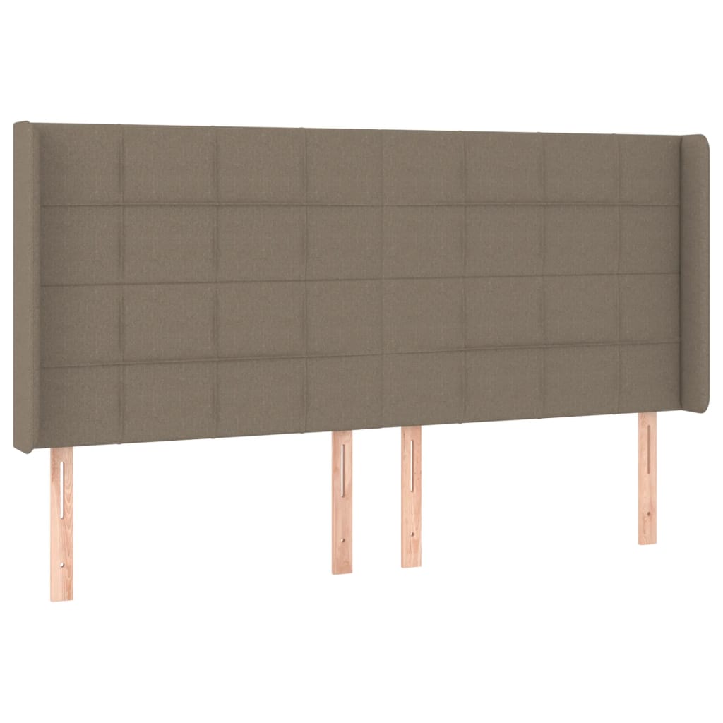 Hoofdbord met randen 183x16x118/128 cm stof taupe Hoofdborden en voetborden | Creëer jouw Trendy Thuis | Gratis bezorgd & Retour | Trendy.nl