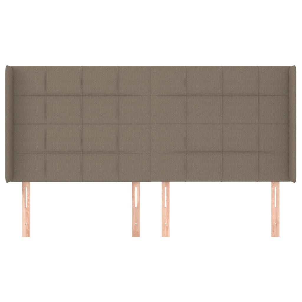 Hoofdbord met randen 183x16x118/128 cm stof taupe Hoofdborden en voetborden | Creëer jouw Trendy Thuis | Gratis bezorgd & Retour | Trendy.nl