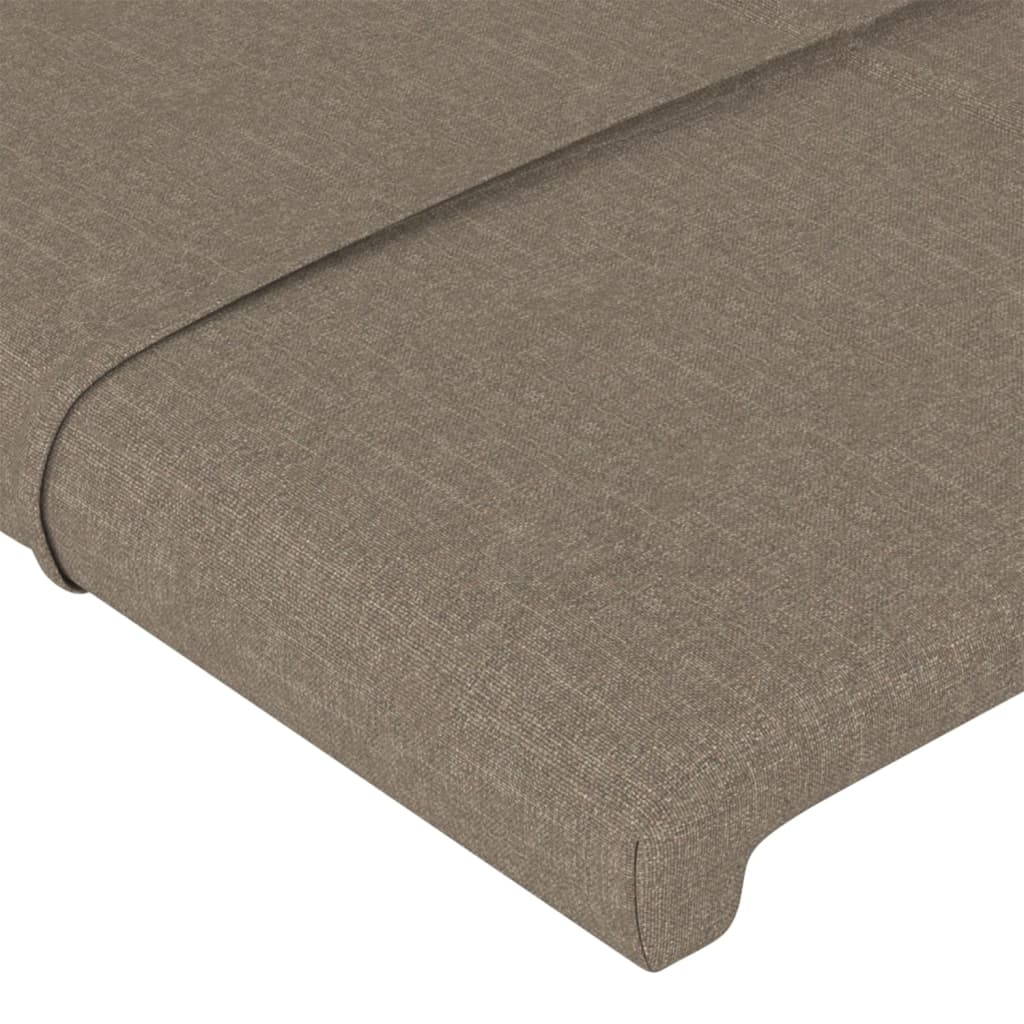 Hoofdbord met randen 183x16x118/128 cm stof taupe Hoofdborden en voetborden | Creëer jouw Trendy Thuis | Gratis bezorgd & Retour | Trendy.nl