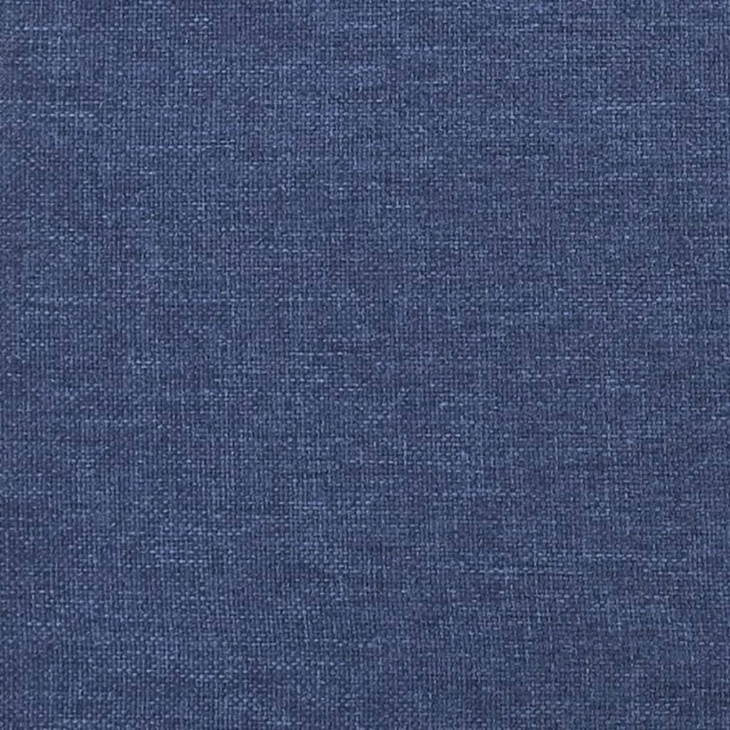 Hoofdbord met randen 203x16x118/128 cm stof blauw