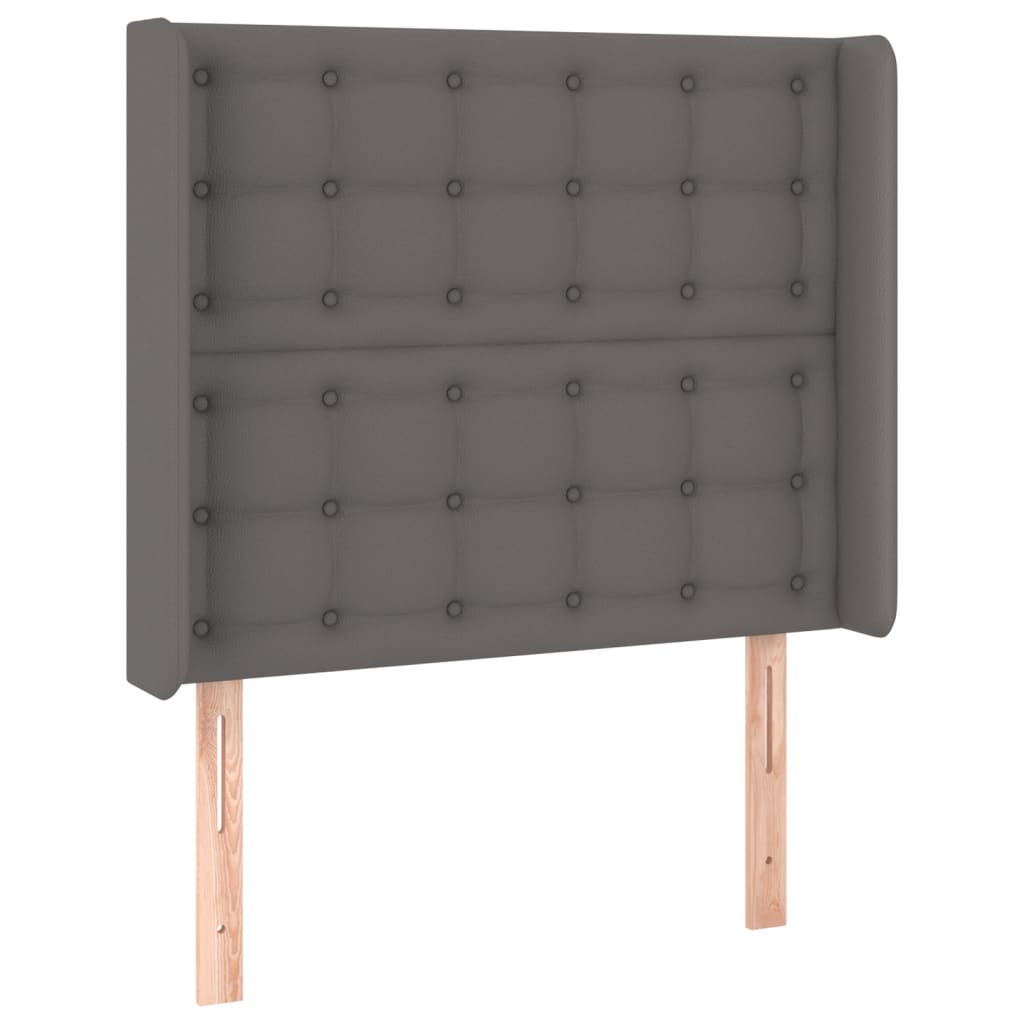 Hoofdbord met randen 103x16x118/128 cm kunstleer grijs Hoofdborden en voetborden | Creëer jouw Trendy Thuis | Gratis bezorgd & Retour | Trendy.nl