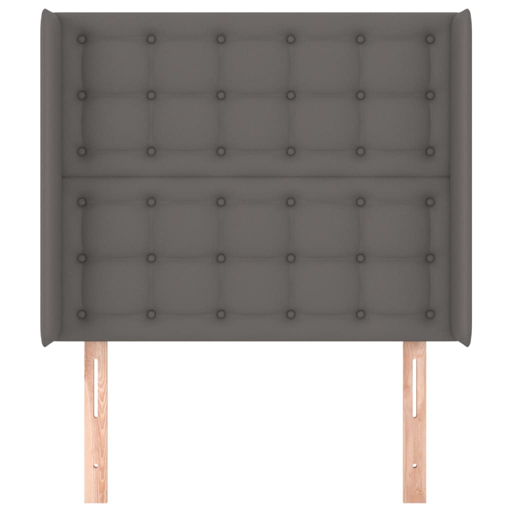 Hoofdbord met randen 103x16x118/128 cm kunstleer grijs Hoofdborden en voetborden | Creëer jouw Trendy Thuis | Gratis bezorgd & Retour | Trendy.nl