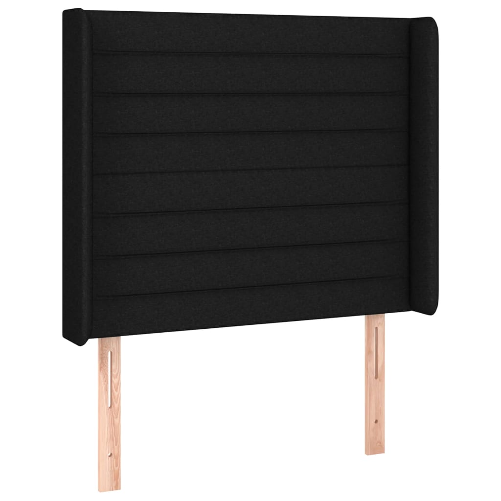 Hoofdbord met randen 103x16x118/128 cm stof zwart Hoofdborden en voetborden | Creëer jouw Trendy Thuis | Gratis bezorgd & Retour | Trendy.nl