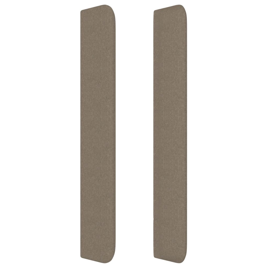 Hoofdbord met randen 93x16x118/128 cm stof taupe Hoofdborden en voetborden | Creëer jouw Trendy Thuis | Gratis bezorgd & Retour | Trendy.nl