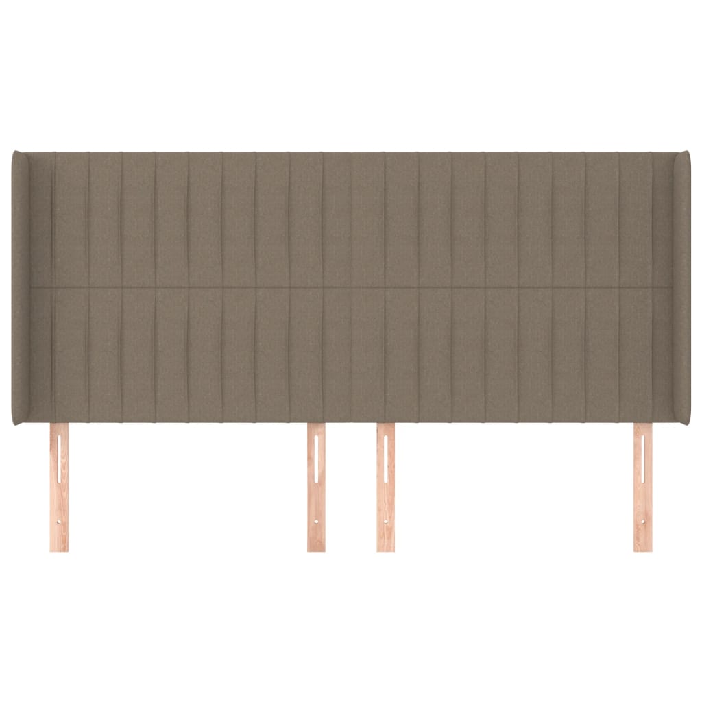 Hoofdbord met randen 183x16x118/128 cm stof taupe Hoofdborden en voetborden | Creëer jouw Trendy Thuis | Gratis bezorgd & Retour | Trendy.nl