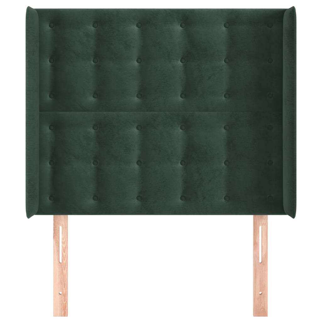 Hoofdbord met randen 103x16x118/128 cm fluweel donkergroen Hoofdborden en voetborden | Creëer jouw Trendy Thuis | Gratis bezorgd & Retour | Trendy.nl