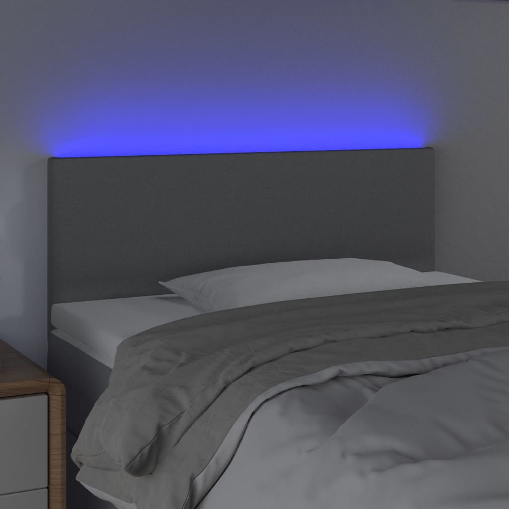 Hoofdbord LED 90x5x78/88 cm stof lichtgrijs Hoofdborden en voetborden | Creëer jouw Trendy Thuis | Gratis bezorgd & Retour | Trendy.nl