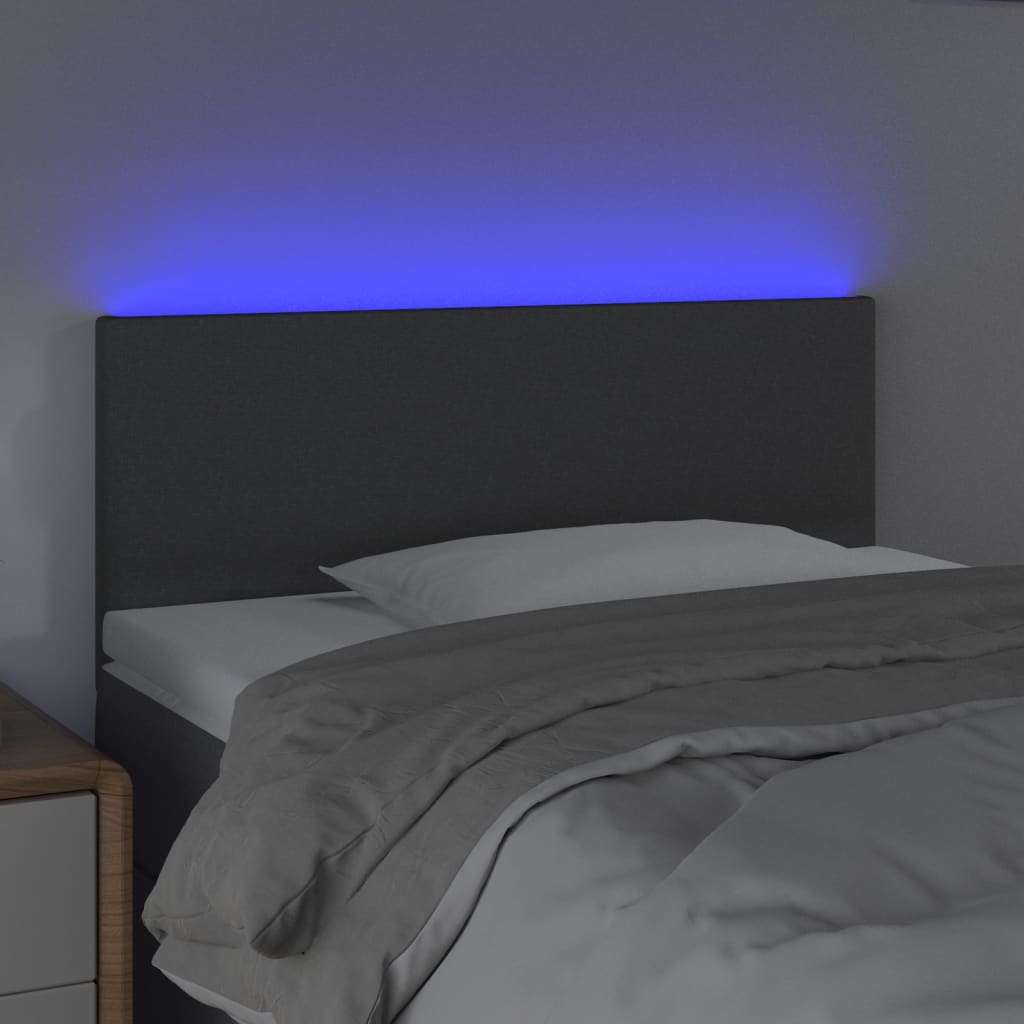 Hoofdbord LED 90x5x78/88 cm stof donkergrijs Hoofdborden en voetborden | Creëer jouw Trendy Thuis | Gratis bezorgd & Retour | Trendy.nl