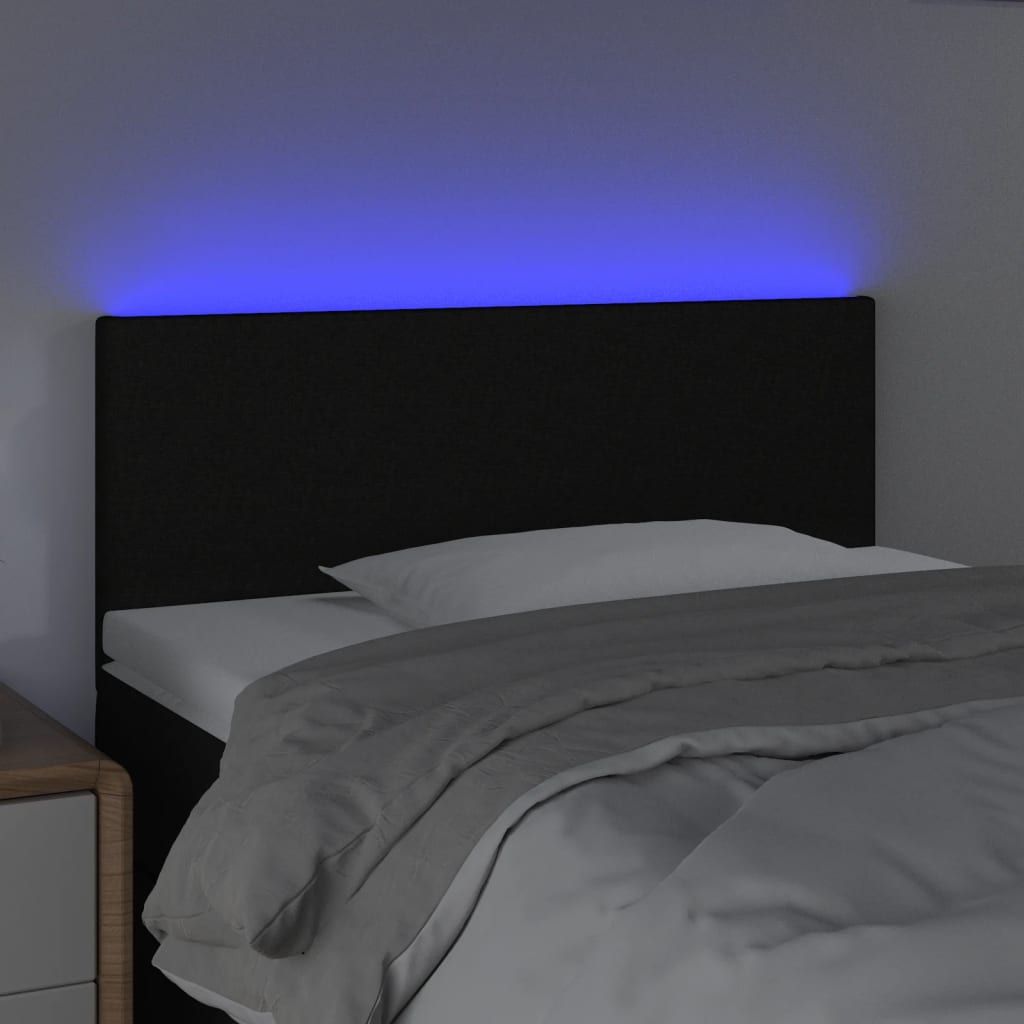 Hoofdbord LED 90x5x78/88 cm stof zwart Hoofdborden en voetborden | Creëer jouw Trendy Thuis | Gratis bezorgd & Retour | Trendy.nl