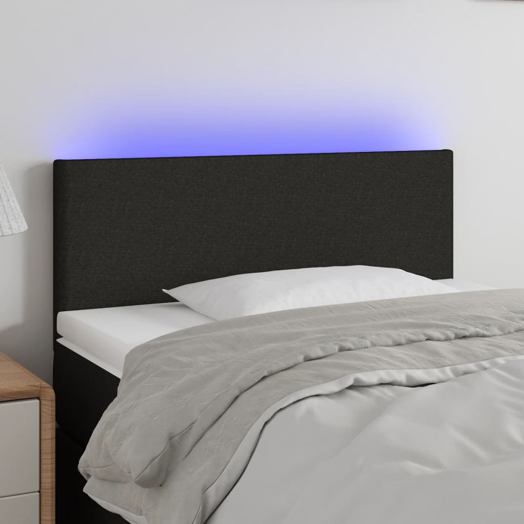 Hoofdbord LED 90x5x78/88 cm stof zwart Hoofdborden en voetborden | Creëer jouw Trendy Thuis | Gratis bezorgd & Retour | Trendy.nl