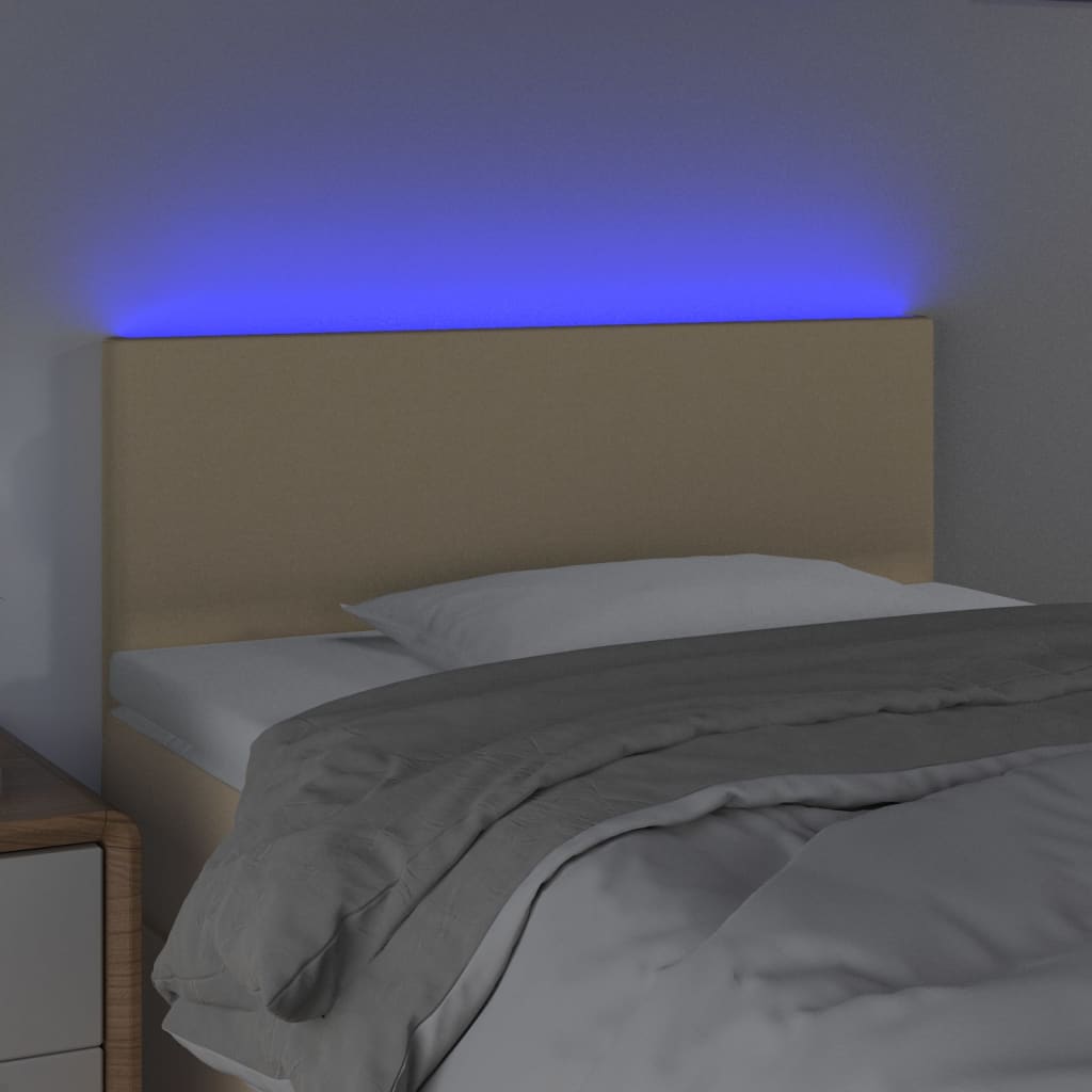 Hoofdbord LED 90x5x78/88 cm stof crèmekleurig Hoofdborden en voetborden | Creëer jouw Trendy Thuis | Gratis bezorgd & Retour | Trendy.nl